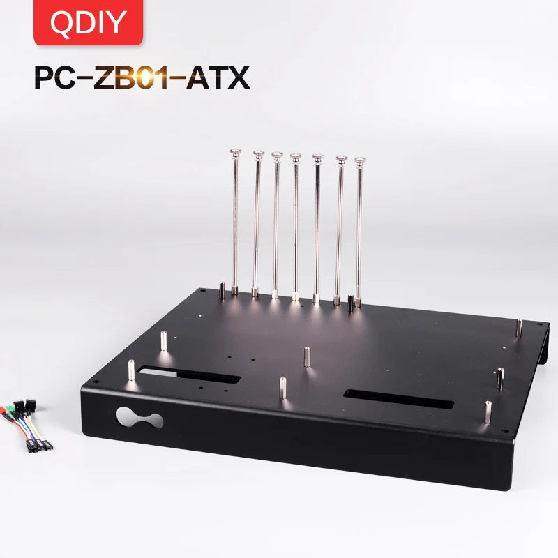 QDIY PC-ZB01 ATX открытый охлаждающий алюминиевый сплав PC чехол аппаратные средства материнская плата дисплей платформа Кронштейн Рамка Шасси