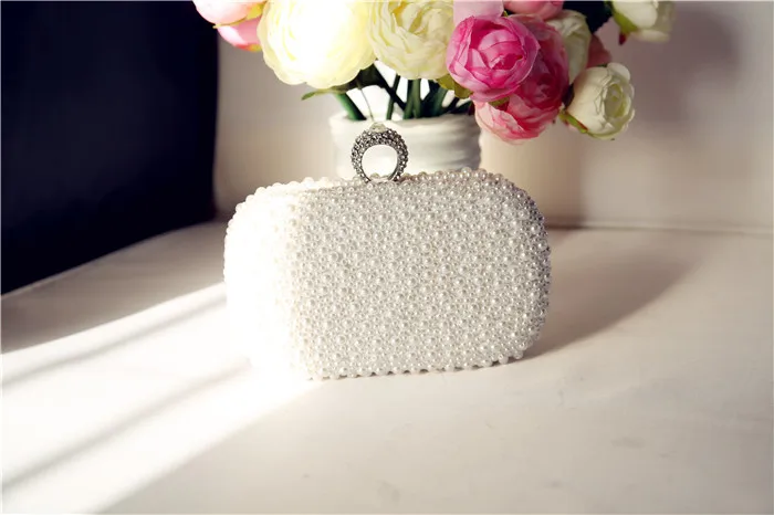 2021 Handmade Pearl bag Evening Bag Fashion mini Clutch Weeding Party Bridal bag women shoulder bag Wedding  MN1137
