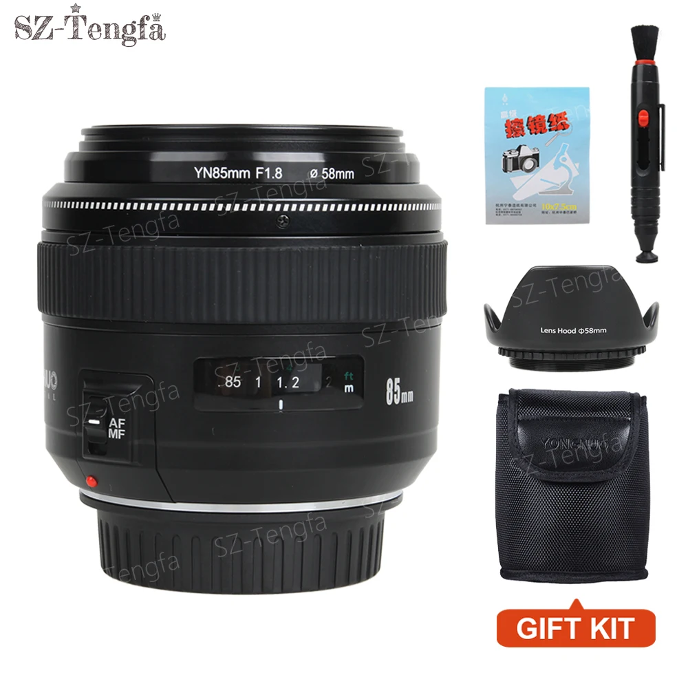 YONGNUO YN85mm f1.8 AF/MF Стандартный Средний телеобъектив с фиксированным фокусным