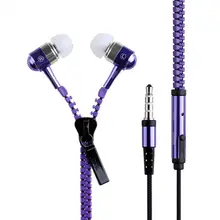 100 шт Универсальные стерео наушники-вкладыши на молнии, гарнитура, наушники с пультом и микрофоном для iPhone 6, samsung s6, htc, LG, сотового телефона