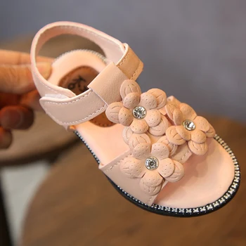 

Newborn Girl Baby Girl Leather First Walkers Flower Design Soft Soled Non-slip Footwear Crib Shoes
