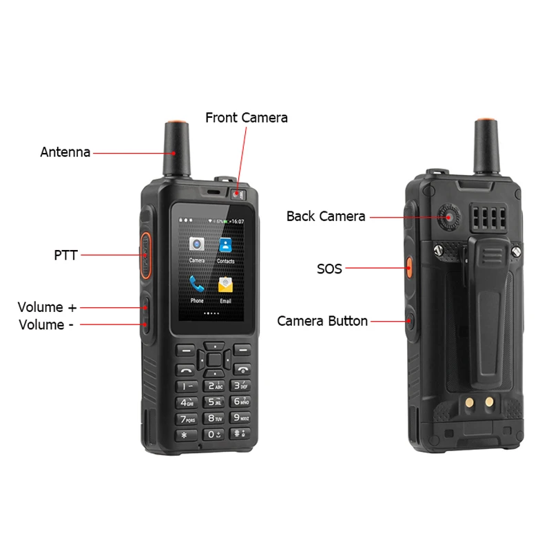 7S + Zello Walkie Talkie Touch мобильный телефон IP65 Водонепроницаемый смартфон MTK6737M