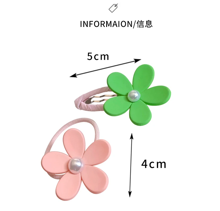 Г. Корейская эластичная резинка для волос ярких цветов с бантом, заколка для волос с акриловым цветочным принтом, BB заколки для волос для маленьких девочек, детские аксессуары для волос
