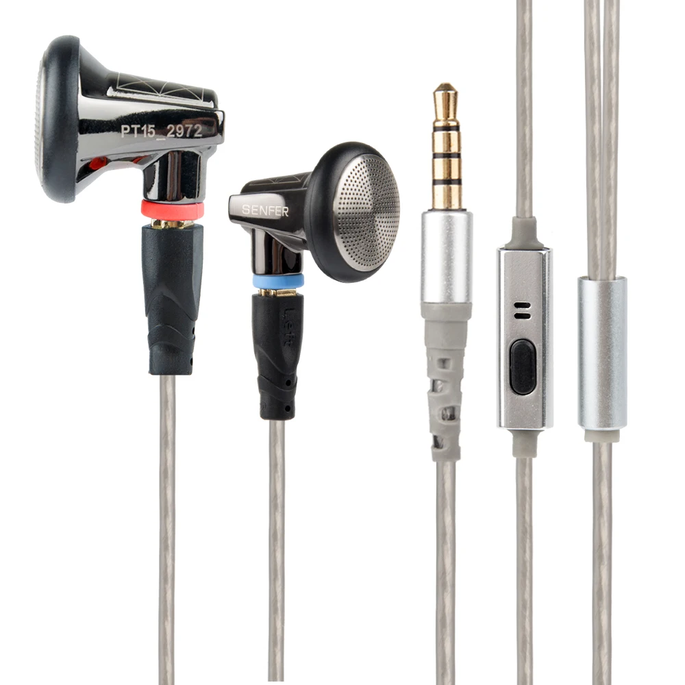 

New SENFER PT15 Earburd Graphite bush Dynamic Driver In Ear Earphone HIFI Earplhone With MMCX Interface