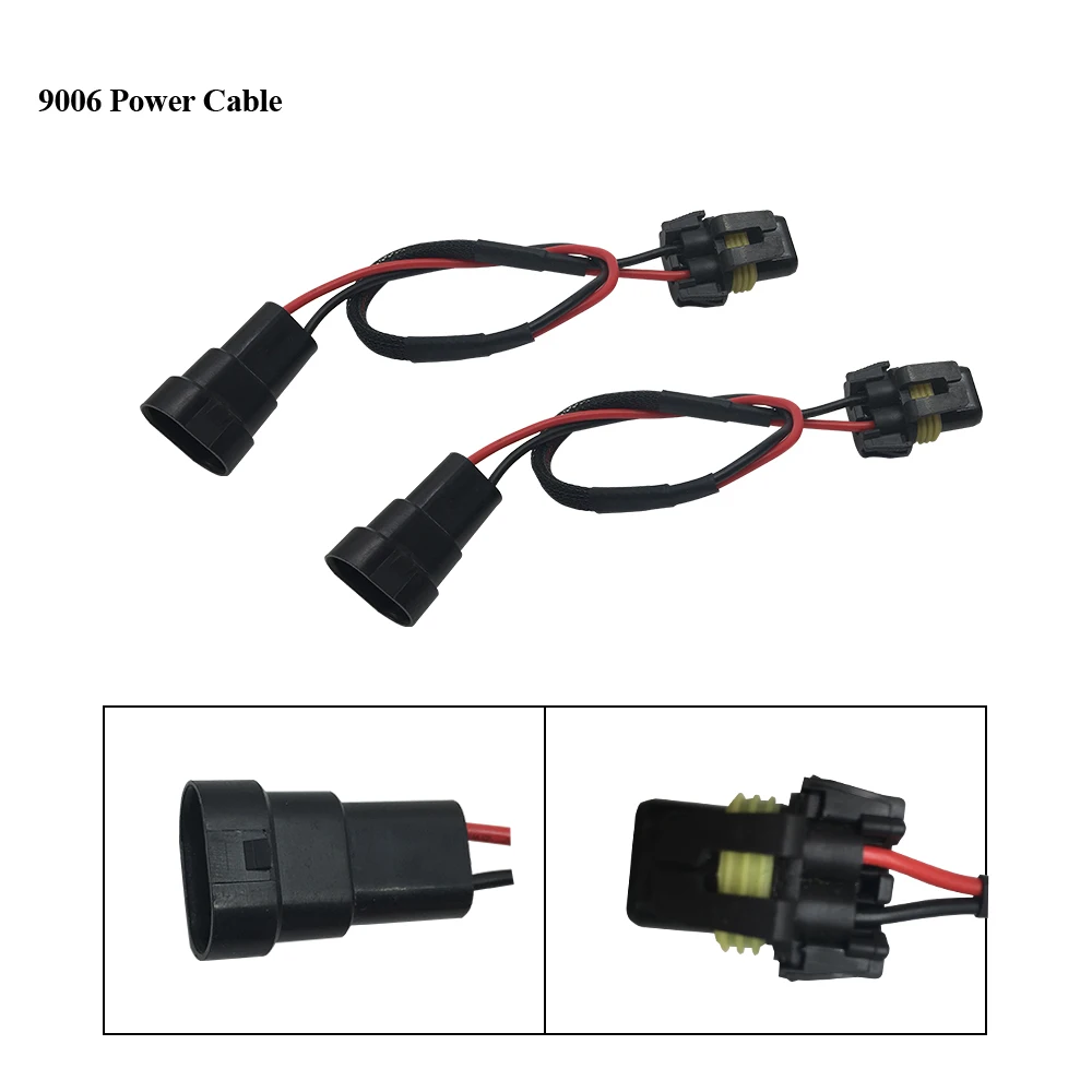 SUKIOTO 1 Pair H1 Power cable Connector wire Plug HID Xenon Ballast Input Power Cord Extension Cable Harness H7 9005 9006 H11 H8 (3)