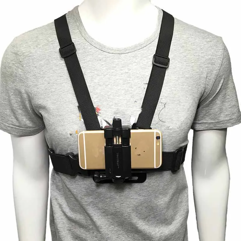 Cell Phone Chest Mount Harness Strap Holder accessory Mobile Phone Clip ...