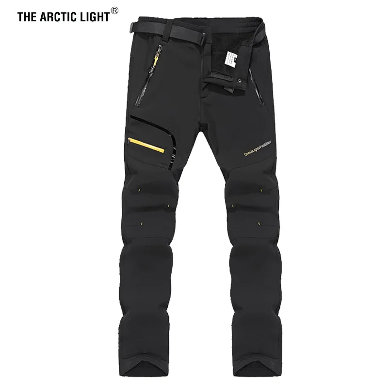 El Ártico luz 6XL de los hombres de invierno de lana interior suave pantalones de senderismo Trekking deportes al aire libre de esquí térmico Hombre Pantalones