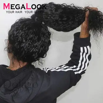 

360 Lace Frontal Wigs For Black Women Brazilian Lace Front Human Hair Wig Remy Brown180 Megalook Hair Frontal Wig Water Wave Wig