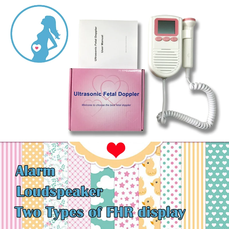 

Ultrasonic Fetal Doppler Baby Fetal Heart Rate Monitor 2.0Mhz Probe with FHR Scale with Loudspeaker