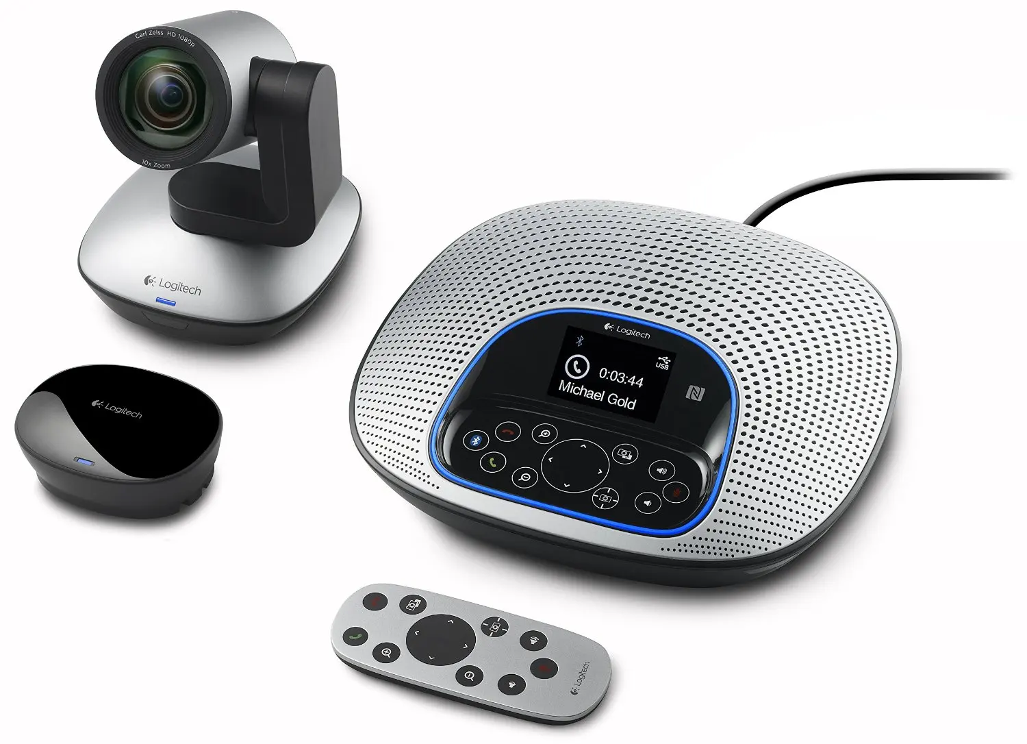 Logitech ConferenceCam CC3000e All-In-One HD Video and Audio Conferencing System, 1080p Camera and Speakerphone