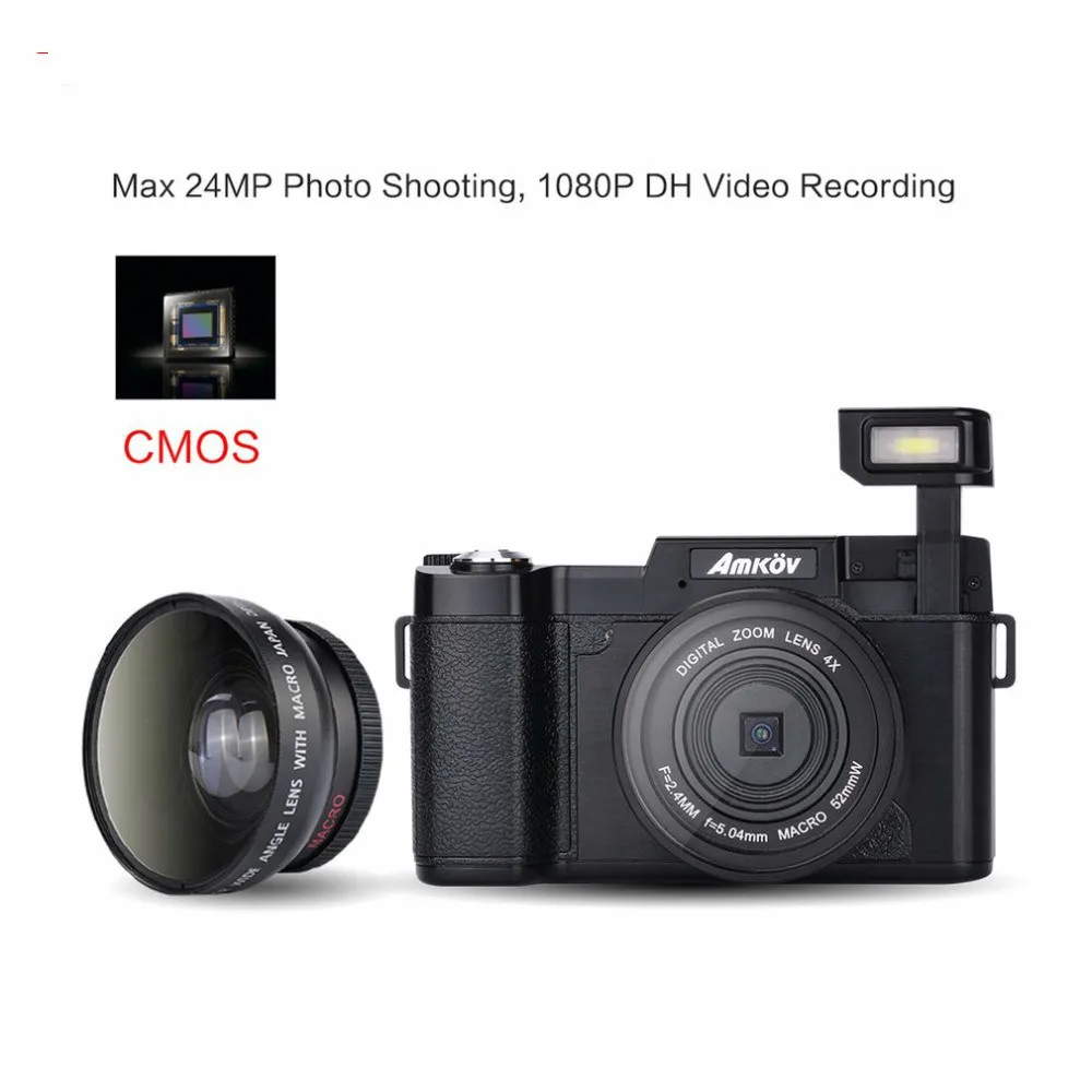 

24MP HD 1080P 3.0" TFT LCD 180 degree Rotatable Screen Digital SLR DV Recorder Camera with Facial Beauty Function