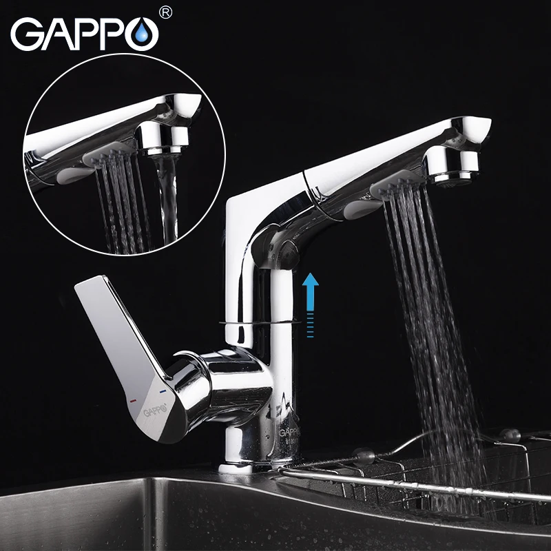 GAPPO кухонный кран для раковины хромированный воды с распылителем|Смесители