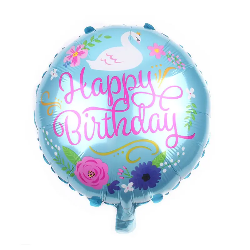 50 шт. 18 дюймов круглые воздушные шары с днем рождения гелиевый алюминиевый воздушный шар украшения для дня рождения Детские игрушки