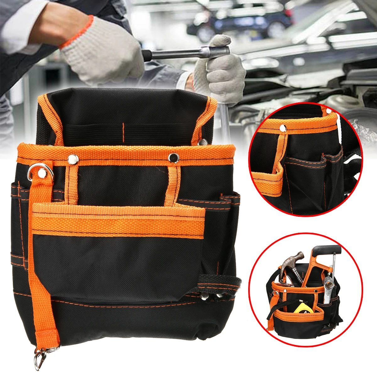 Mayitr Multifunction Electrician Tools Bag Oganizer Carrying Pouch Screwdrivers Hammer Pencil Holder Bags With Belt High Quality