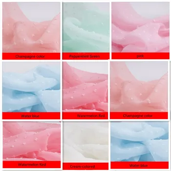 

150cm width 100% Polyester Colors Dot chiffon fabric fabric for DIY garment, interlining,curtain,bridal