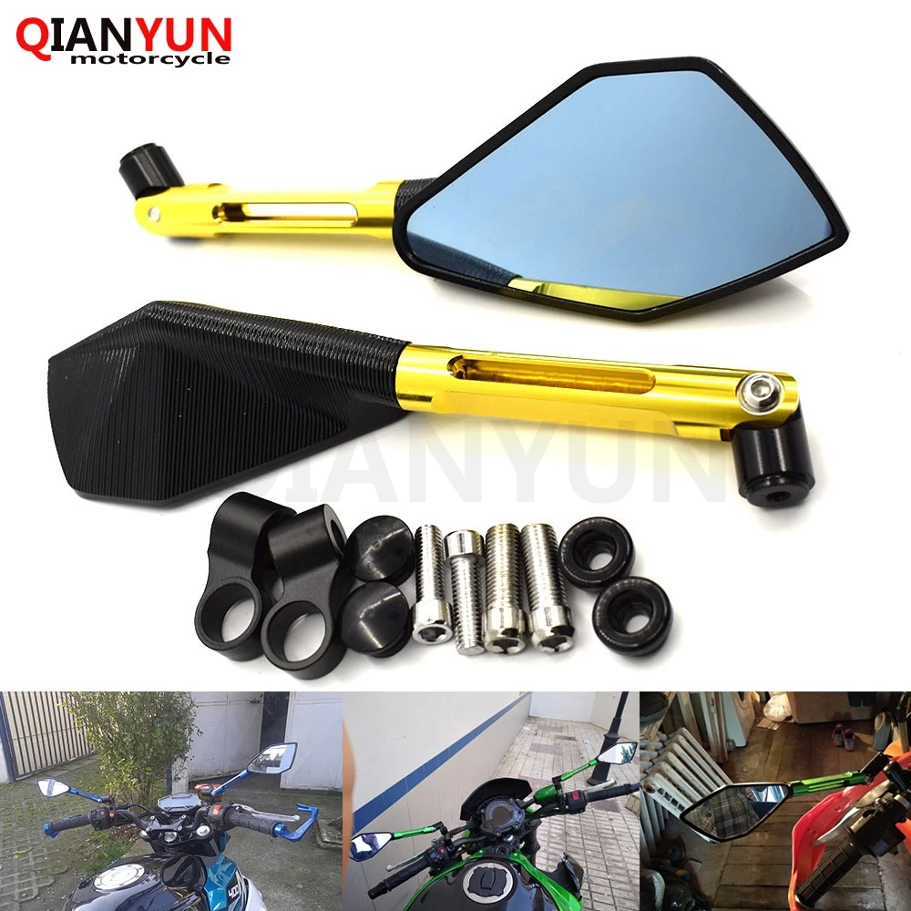 

Universal Motorcycle Mirrors motorbike CNC Rearview side Mirror Aluminum For Ducati MS4 M900 996 748 ST4 ST3 SPORT 1000 S2R 1000