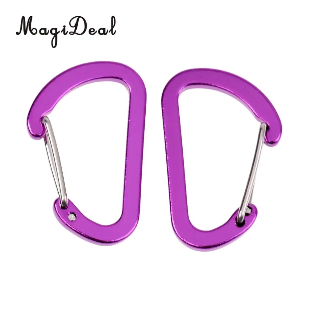 High Quality 5 Piece Outdoor D Ring Carabiner Spring Snap Clip Key Chain Hook Buckle Climbing Caving Hiking Camping Travel