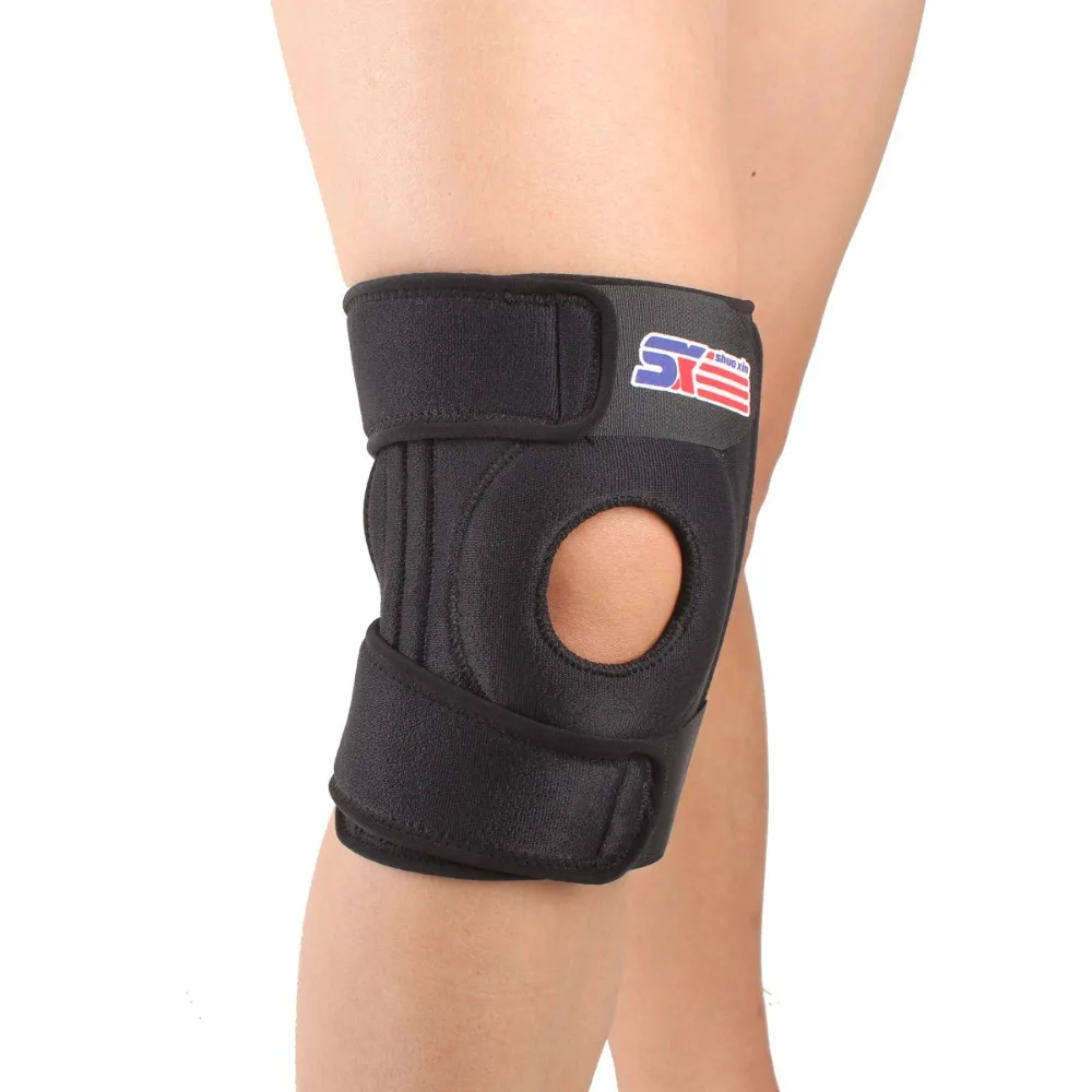 SX520 4 Spring Support Adjustable Sports Knee Pads Knee Brace Blackknee bracesport kneesports