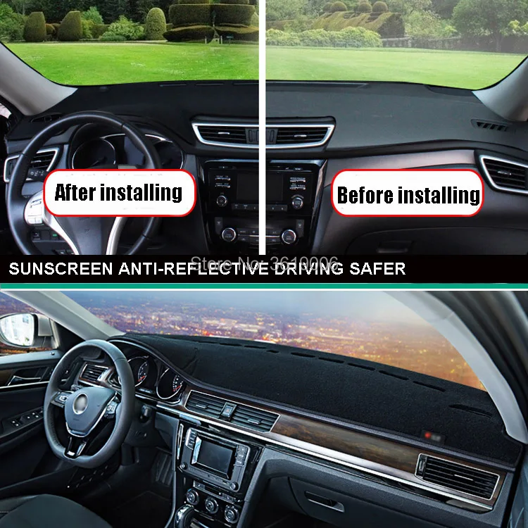 TOMMIA Interior Dashboard Cover Light Avoid Pad Photophobism Mat Sticker For Benz smart