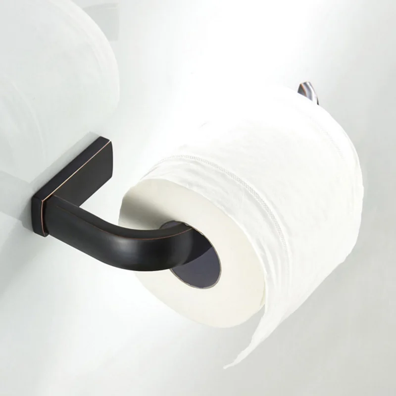 Держатель для туалетной бумаги, латунный винтажный бронзовый античный черный держатель для туалетной бумаги, бумажные держатели для полотенец для туалетной кухни, ванной комнаты, декоративные