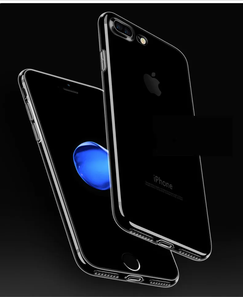 Soft TPU Case For 7 7Plus 8 8Plus X XS MAX XR Transparent Phone iPhone 5 5s SE 6 6s 6Plus 6sPlus |