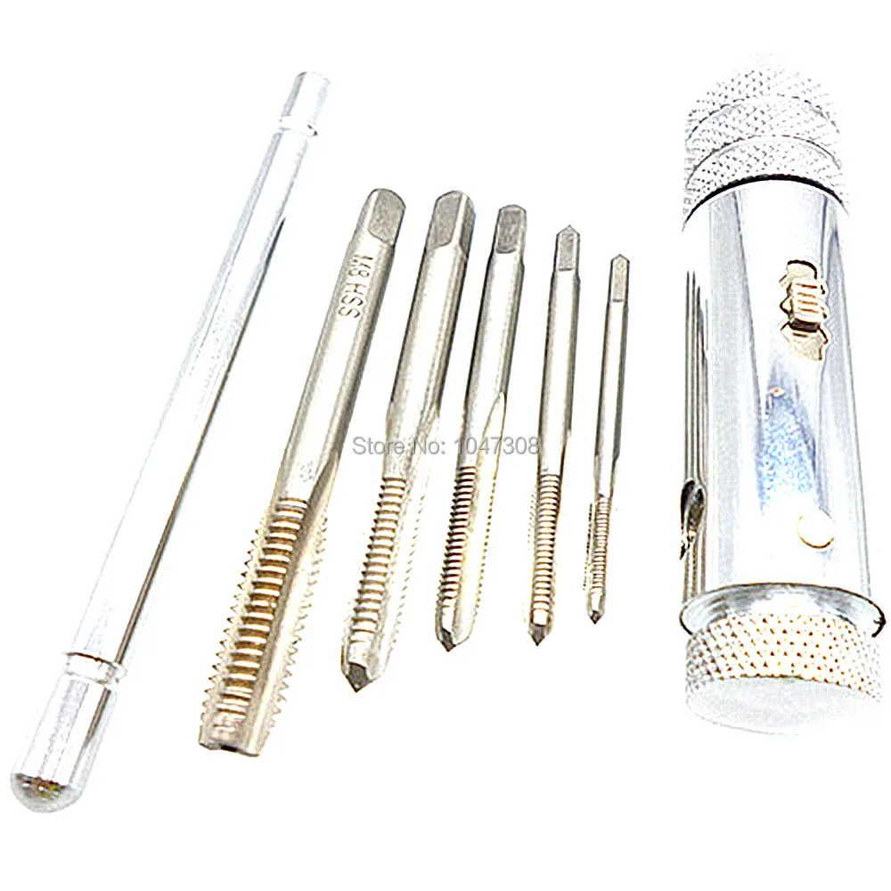 Ratchet Tap Wrench M3 M8 Forward Reverse Lock Reversible + 5pc Machine