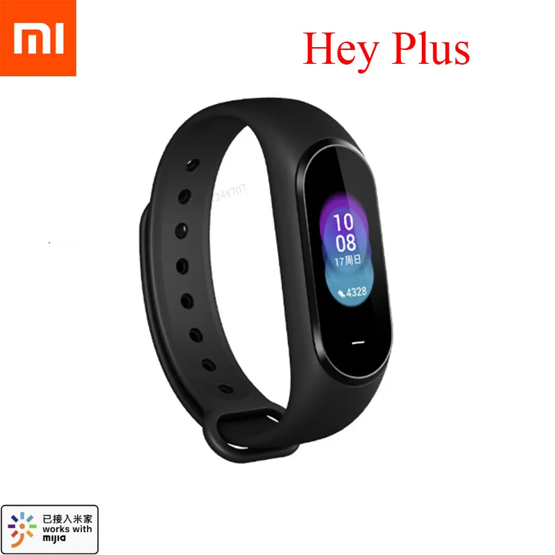 

(International) Xiaomi Hey Plus Smartband 0.95 Inch AMOLED Color Screen Builtin Multifunction NFC Heart Rate Monitor Hey+ Band
