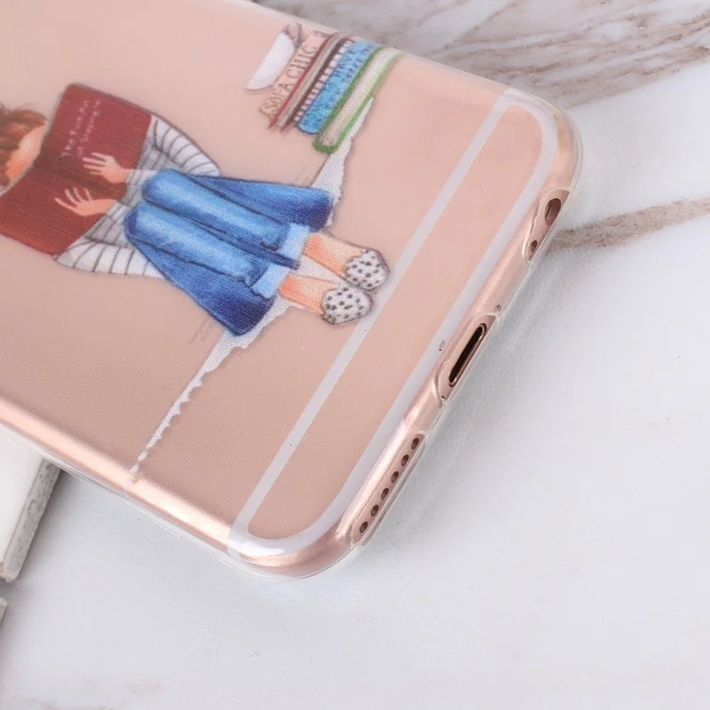 Case for iphone 5s 5 se 6 6s 7 7 plus beautiful girl Phone Cases Funda Cover Coque Clear TPU 11