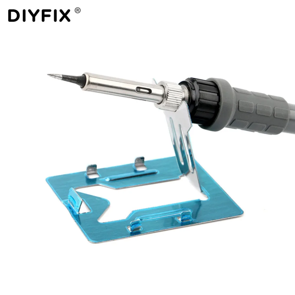 DIYFIX Регулируемый Электрический паяльник наборы светодио дный светодиодный цифровой паяльная станция с держателем очиститель канифоли