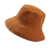 Однотонная женская шляпа из хлопка в рыбацком стиле «сафари», большой край