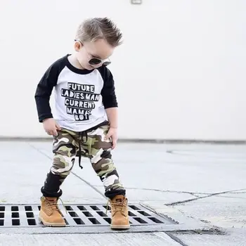 

Toddler Kids Baby Boy Camo Outfits Clothes T-shirt Tops+Pants Trousers 2PCS Set