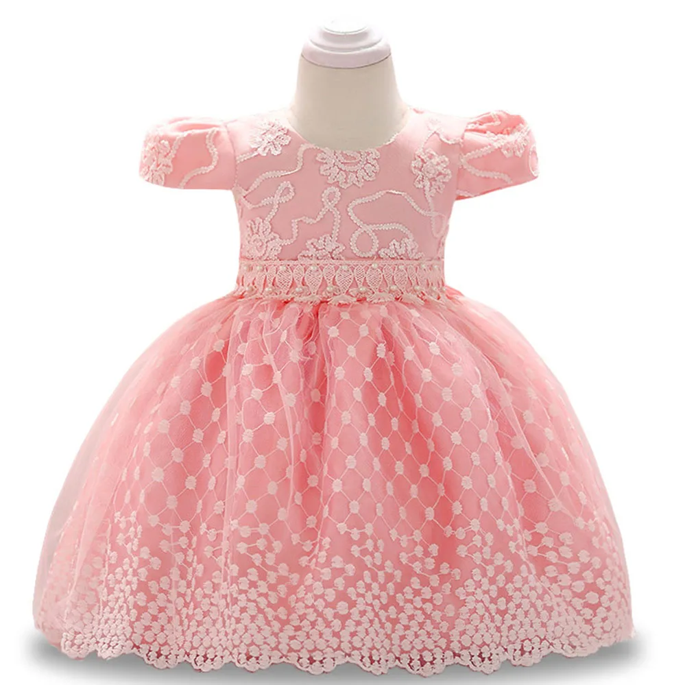 Baby Dress Party Summer Baby Girls Princess Dresses Todder Girls Party Dresses Christening Gown Baby Girl 1 Year Birthday Dress