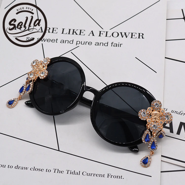 Женские солнцезащитные очки в стиле барокко с головой тигра|brand sun glasses|designer