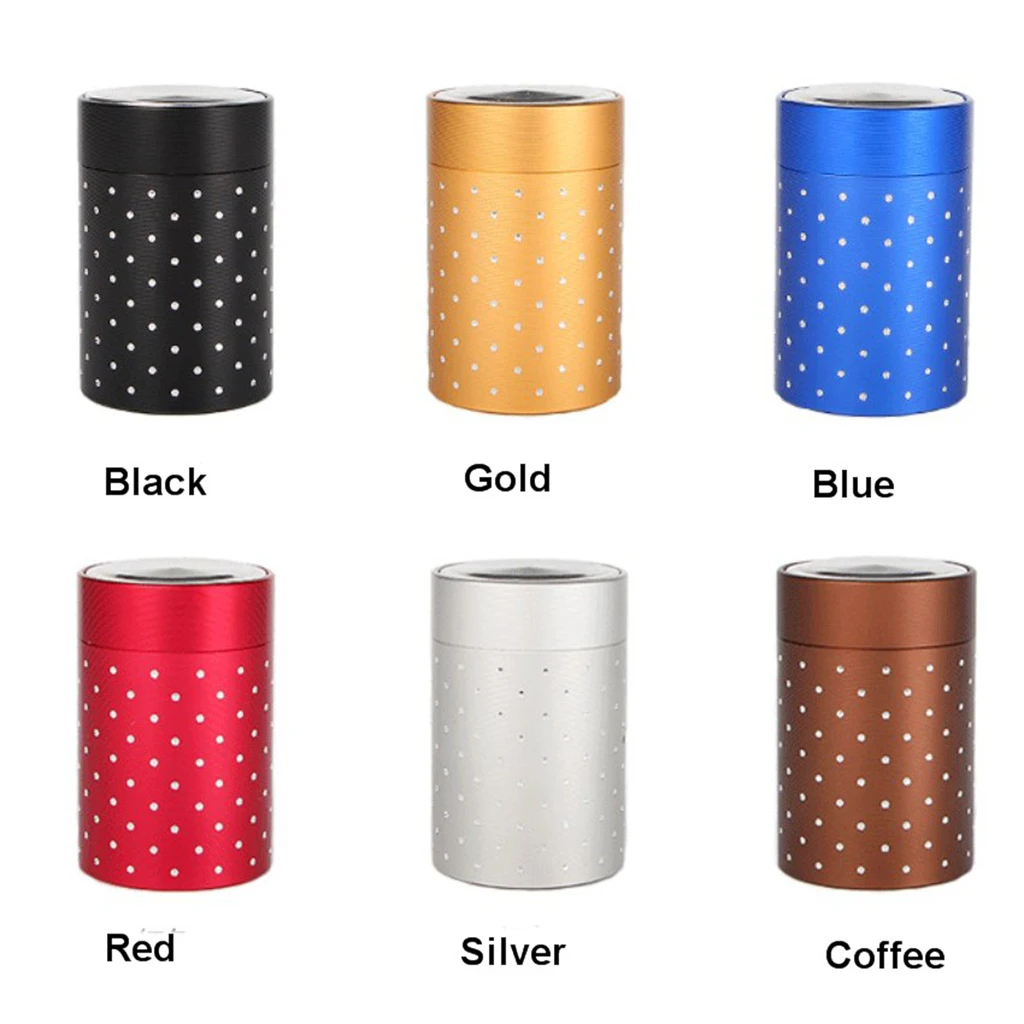 Tea Caddies Round Metal Tea Box With Lid Tea Jar Coffee Powder Cans 7 x 4.5cm