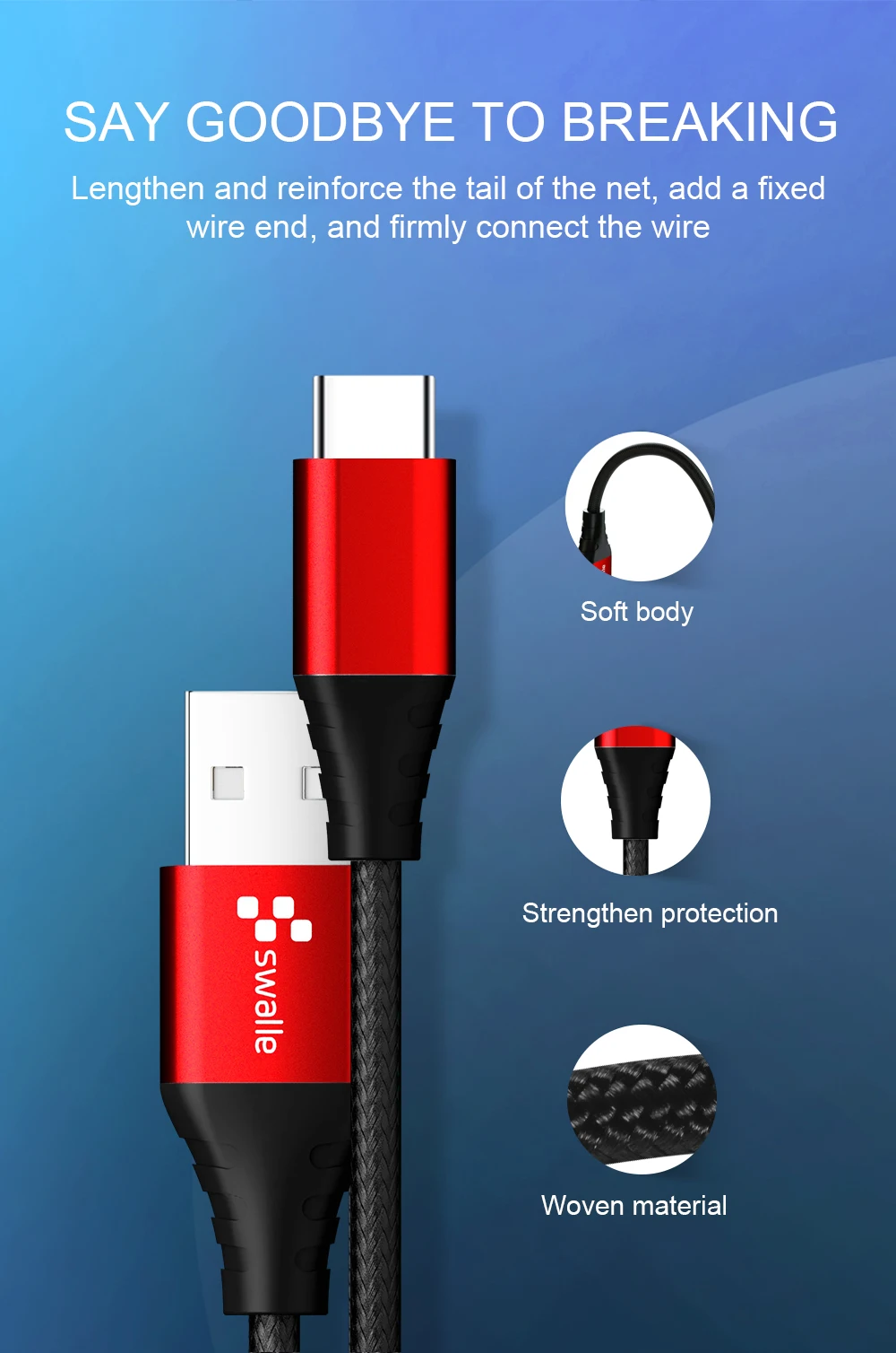 Swalle Micro usb type-C кабель для iPhone кабель освещения 0,2 м 1,2 м 3A провод для быстрого заряда type-C Магнитный кабель для зарядки телефона