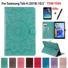 Модный чехол для планшета для samsung Galaxy Tab A A2 10," T590 T595 T597 SM-T590 чехол из искусственной кожи+ пленка+ ручка