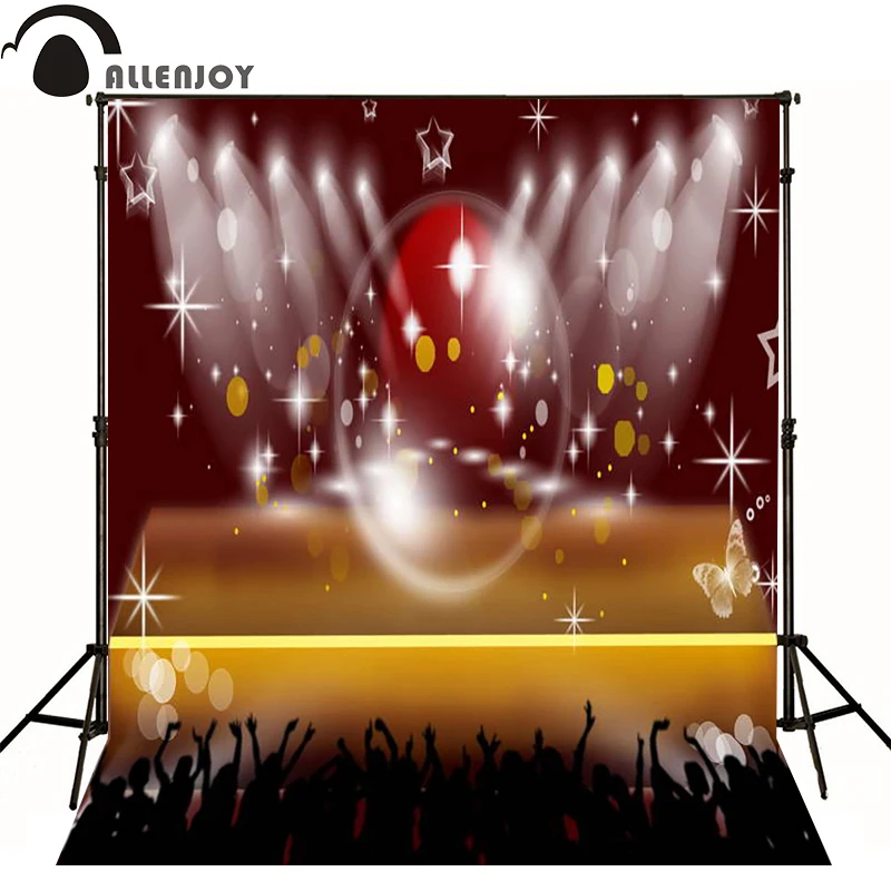 

Allenjoy photographic background Concert stage lights shining photo backdrop for sale computer printing photocall private party