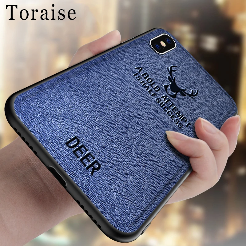 

Toraise Case For iPhone XR Cases Magnetic Car Holder Soft Silicone Deer PC Back Cover For iPhone XS Max Case For iphone X XS