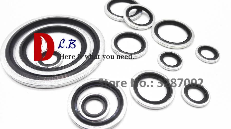 Pack of 10 Bonded Seal Washers 1.1//2/" BSP Self Centering