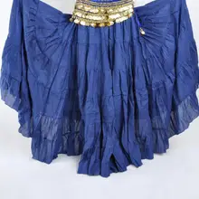 Цыганская плиссированная юбка женская длинная юбка макси в стиле бохо Испания танец живота юбки белый черный красный