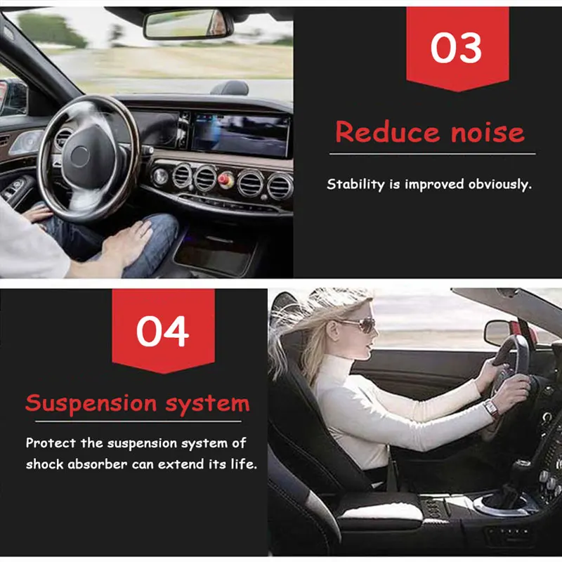  2pcs Car Styling Car Shock Absorber Suspension Autobuffer Car Air Bag Front Rear Spring Bumpers Acc - 33044980626