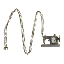 Швейная машина карманные часы кварцевые Модные Винтажные ожерелья подвеска часы бронзовые антикварные украшения Ювелирные изделия Подарки Creati