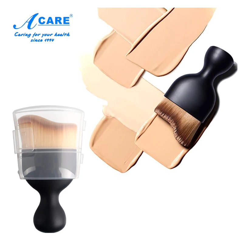 

1Pc ACARE Professional Makeup Brushes Curve Foundation Concealer Brush with Antibacterial Cover Powder Brush For Makeup