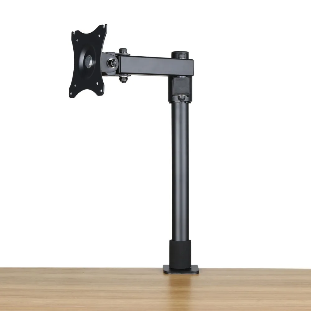Wearson Single LCD Monitor Desk Mount Stand Height Adjustable Tilt 360 Swivel Thickened Steel VESA 75x75,100x100mm Fits 22,23,24,27,30,32 inch Monitor