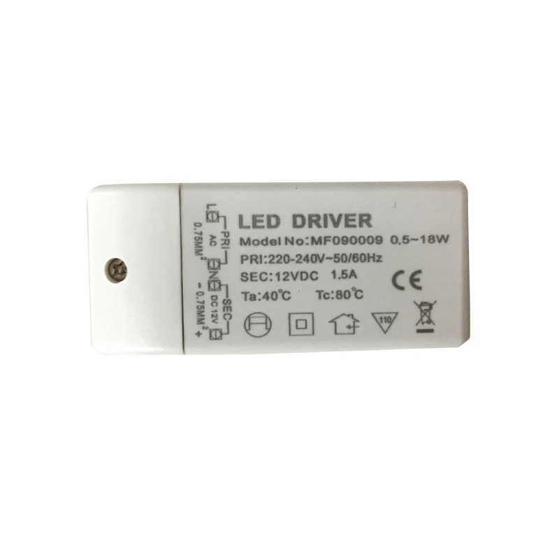 3 years warranty 100pcs/lot led driver 12V 18W 1.5A constant voltage led driver AC 220-240 V DC 12V 1 100pcs tps65261rhbr tps65261 dc cd voltage regulator new mcu electronics