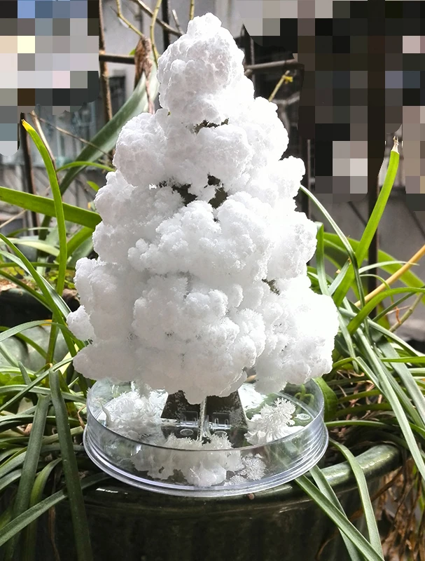 2019 17x10cm White DIY Visual Magical Paper Growing Crystal Tree Magic Grow Christmas Trees Arvore Magica Kids Toys For Children