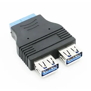 

USB3.0 cable adapter, USB3.0 20pin to 2 ports USB3.0 A female connector