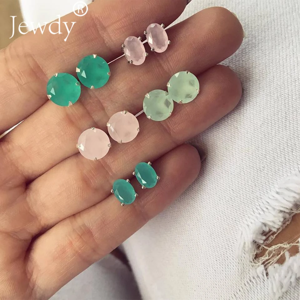 Buy 5 Pairs Geometric Resin Stud Earrings Set For