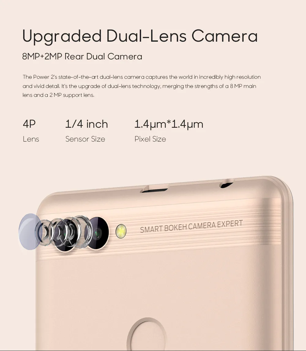 LEAGOO POWER 2 смартфон с 5 дюймовым дисплеем четырёхъядерным процессором MT6580A ОЗУ Гб