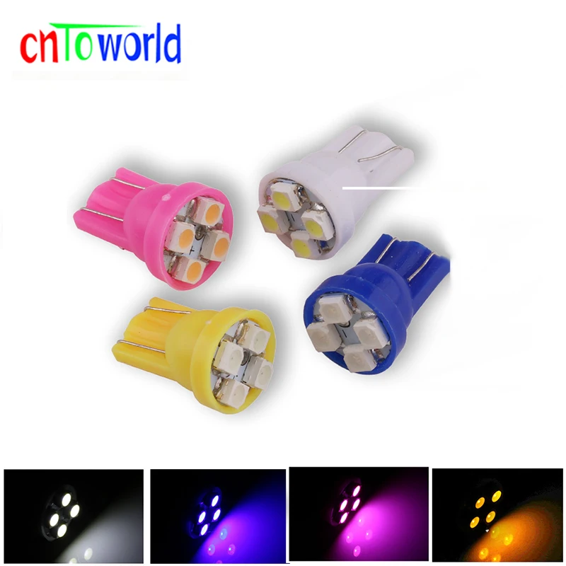 500 шт. 12 В 24 T10 194 168 W5W 1210 4 SMD высокомощный светодиодный светильник лампы белого